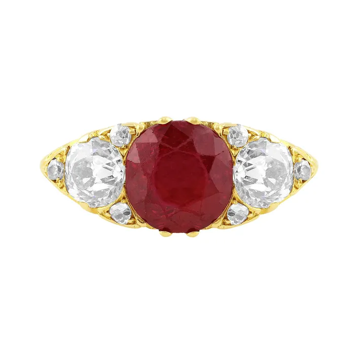 CJ Charles Jewelers Rings Antique 246 ct Ruby Ring AGL certified