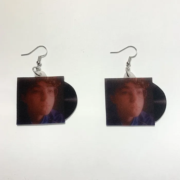 Claud Sideline Star Vinyl Album Handmade Earrings Sam Makes Things Earrings
