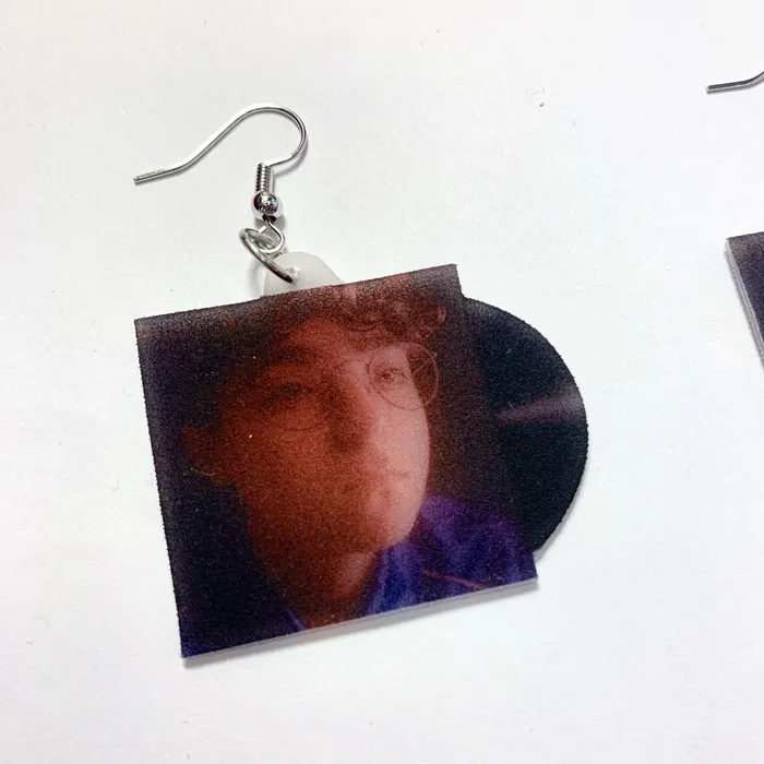 Claud Sideline Star Vinyl Album Handmade Earrings Sam Makes Things Earrings