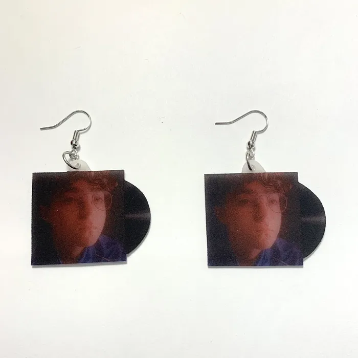 Claud Sideline Star Vinyl Album Handmade Earrings Sam Makes Things Earrings