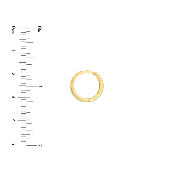 Croghans 14K Yellow Gold Polished Tapered Huggie Earrings Earrings