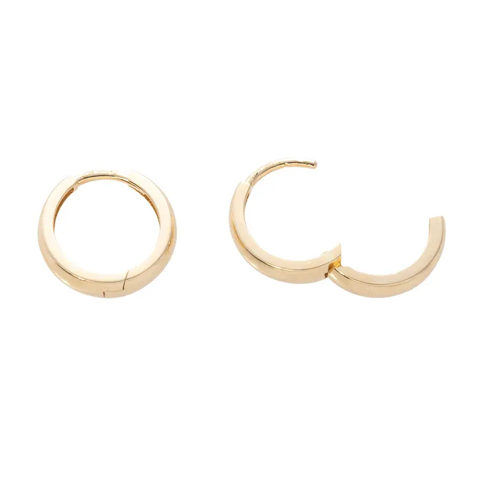 Croghans 14K Yellow Gold Polished Tapered Huggie Earrings Earrings