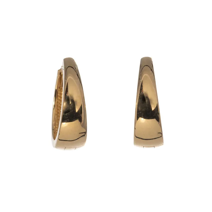 Croghans 14K Yellow Gold Polished Tapered Huggie Earrings Earrings