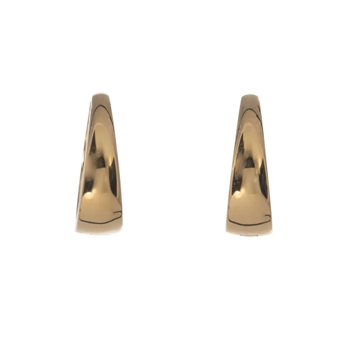 Croghans 14K Yellow Gold Polished Tapered Huggie Earrings Earrings