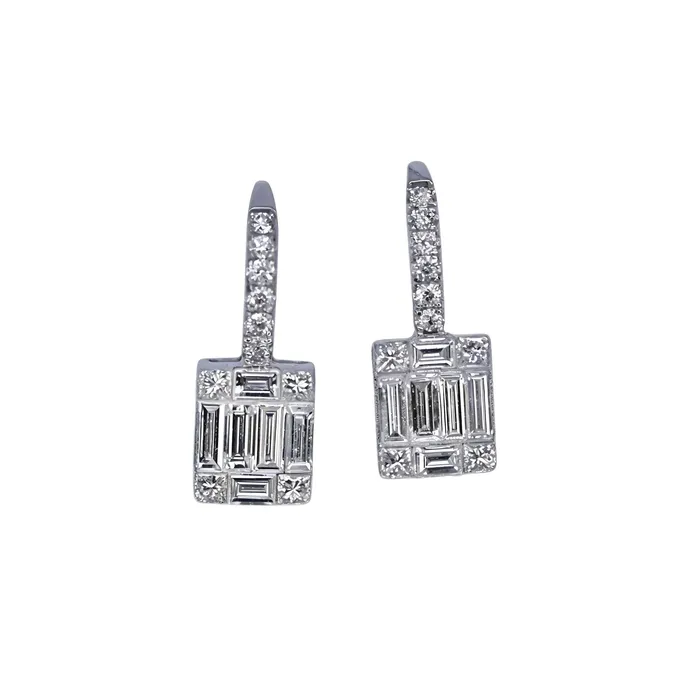 Diamond Source NYC Earrings 14k white gold earrings with 150ct total diamonds E456456 Diamond Source NYC Earrings 14k white gold earrings with 150ct total diamonds E456456
