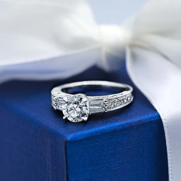 Diamond Source NYC Rings Extraordinary 18k White Gold Engagement Ring with center 125ct Round Diamond RN17250 Diamond Source NYC Rings Extraordinary 18k White Gold Engagement Ring with center 125ct Round Diamond RN17250