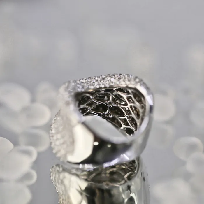 Diamond Source NYC Round Brilliant Pave Diamond Fashion Ring Set in 18K White Gold 732ct tw Rings Diamond Source NYC Round Brilliant Pave Diamond Fashion Ring Set in 18K White Gold 732ct tw Rings