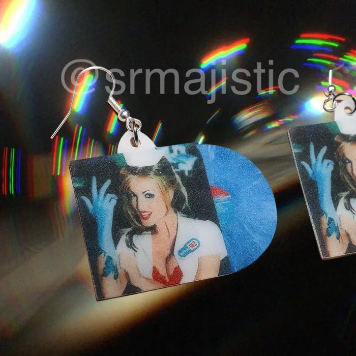 Earrings Blink 182 Enema of the State Vinyl Album Handmade Earrings Sam Makes Things