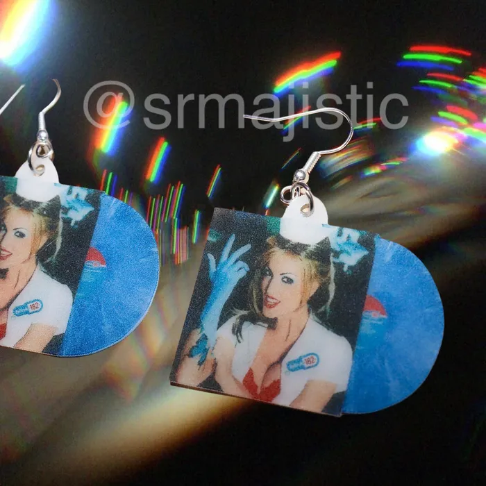 Earrings Blink 182 Enema of the State Vinyl Album Handmade Earrings Sam Makes Things