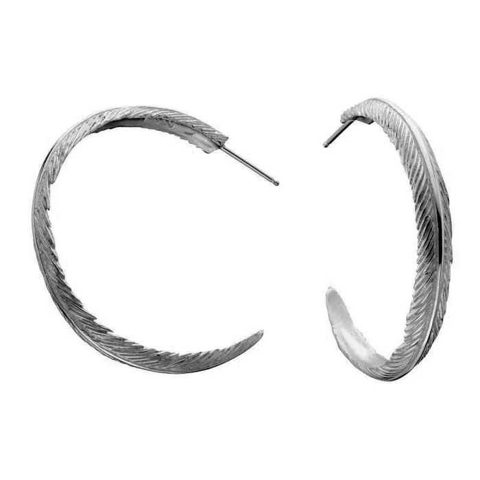 Earrings Grainger McKoy Grainger McKoy Sterling Silver Narrow Feather Earrings Earrings Grainger McKoy Grainger McKoy Sterling Silver Narrow Feather Earrings