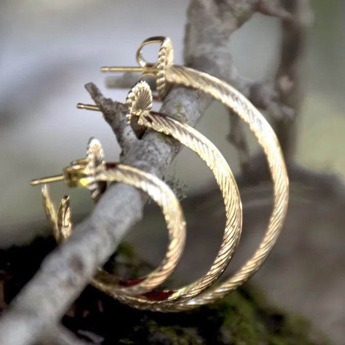Earrings Grainger McKoy Grainger McKoy Sterling Silver Narrow Feather Earrings