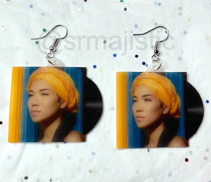 Earrings Jhene Aiko Chilombo Vinyl Album Handmade Earrings Sam Makes Things