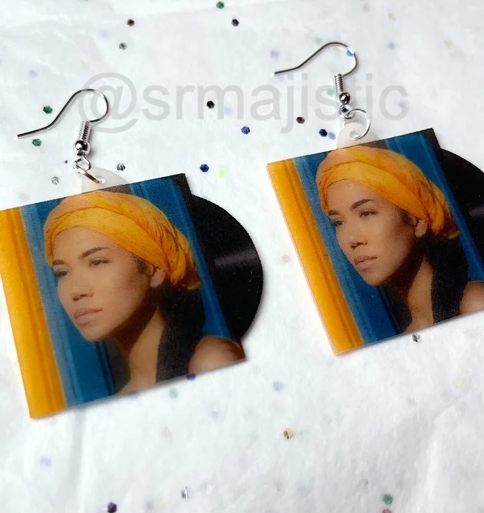Earrings Jhene Aiko Chilombo Vinyl Album Handmade Earrings Sam Makes Things