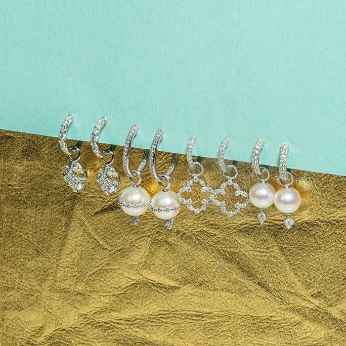 Earrings Jude Frances Jude Frances Diamond Huggie Hoop Earrings