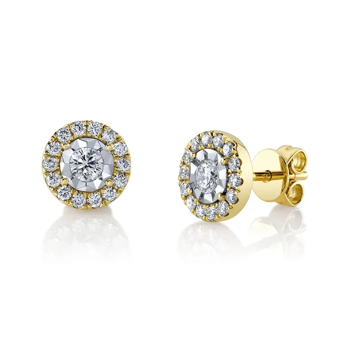 Earrings Meierotto Jewelers 14K Yellow Gold Round Diamond Stud Earrings