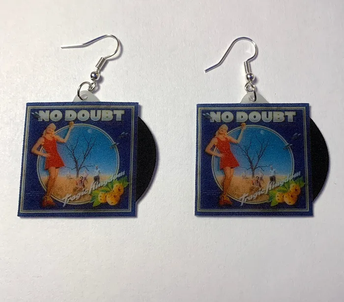 Earrings No Doubt Tragic Kingdom Vinyl Album Handmade Earrings Sam Makes Things Earrings No Doubt Tragic Kingdom Vinyl Album Handmade Earrings Sam Makes Things
