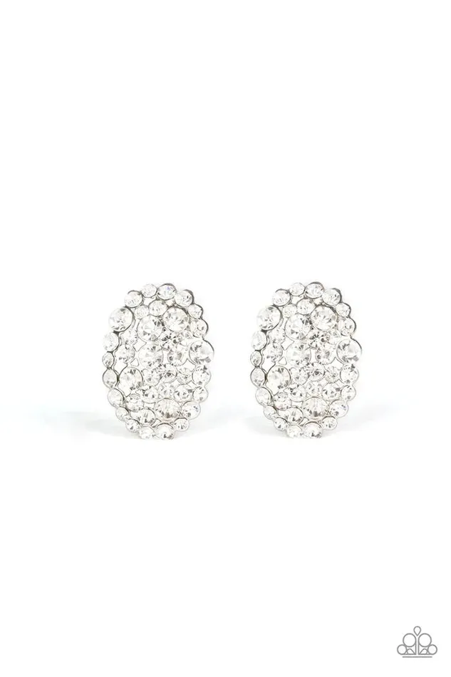 Earrings Paparazzi Earring Daring Dazzle White Paparazzi Jewelry