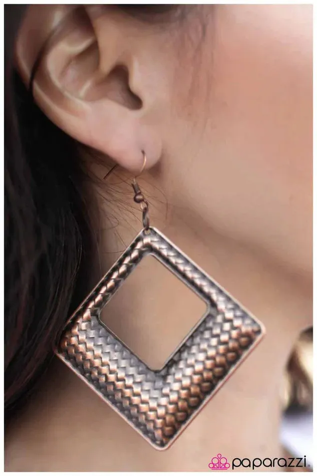 Earrings Paparazzi Earring Down Under Copper Paparazzi Jewelry