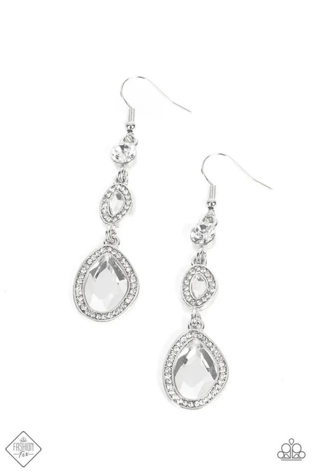 Earrings Paparazzi Earring Dripping SelfConfidence White Paparazzi Jewelry Earrings Paparazzi Earring Dripping SelfConfidence White Paparazzi Jewelry