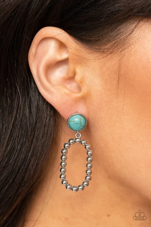 Earrings Paparazzi Earring Riverbed Refuge Blue Paparazzi Jewelry