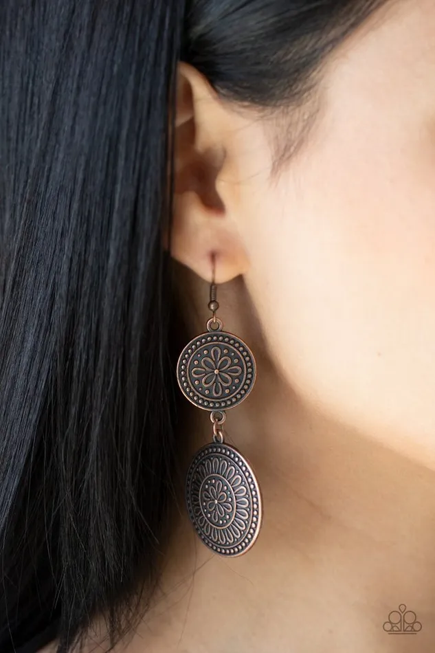 Earrings Paparazzi Earring Road Trip Paradise Copper Paparazzi Jewelry