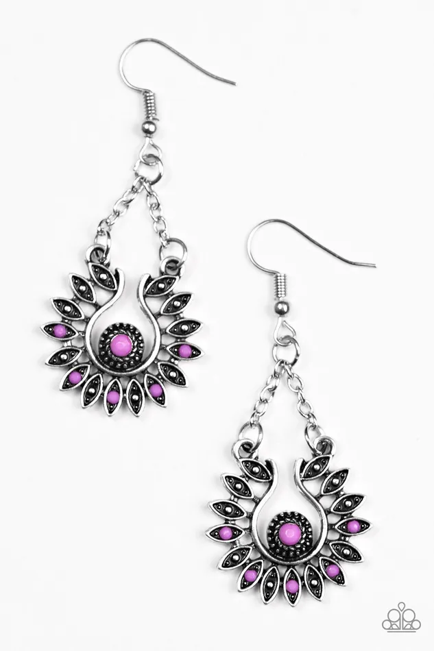 Earrings Paparazzi Jewelry Paparazzi Earring Cancun CanCan Purple
