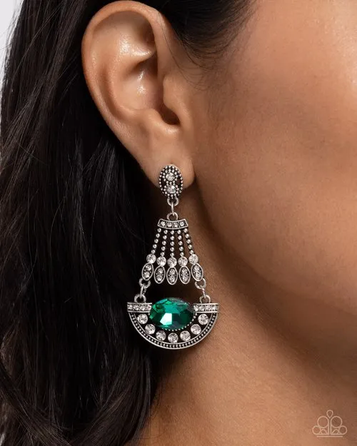 Earrings Paparazzi Jewelry Paparazzi Earring Complimentary Chandelier Green