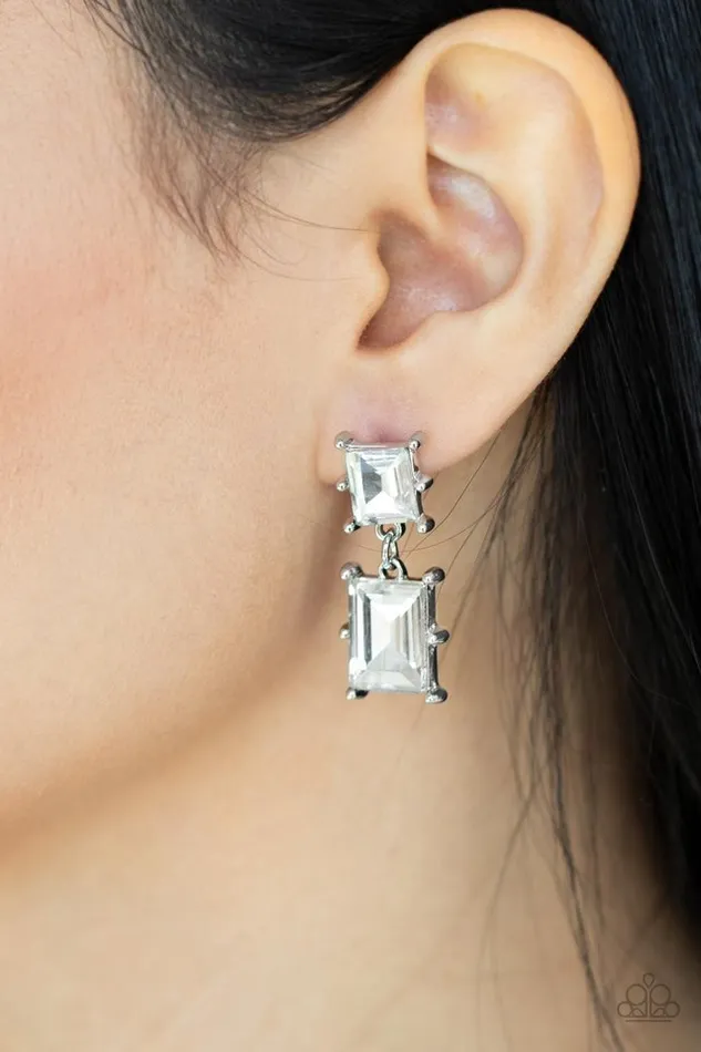 Earrings Paparazzi Jewelry Paparazzi Earring Cosmic Queen White