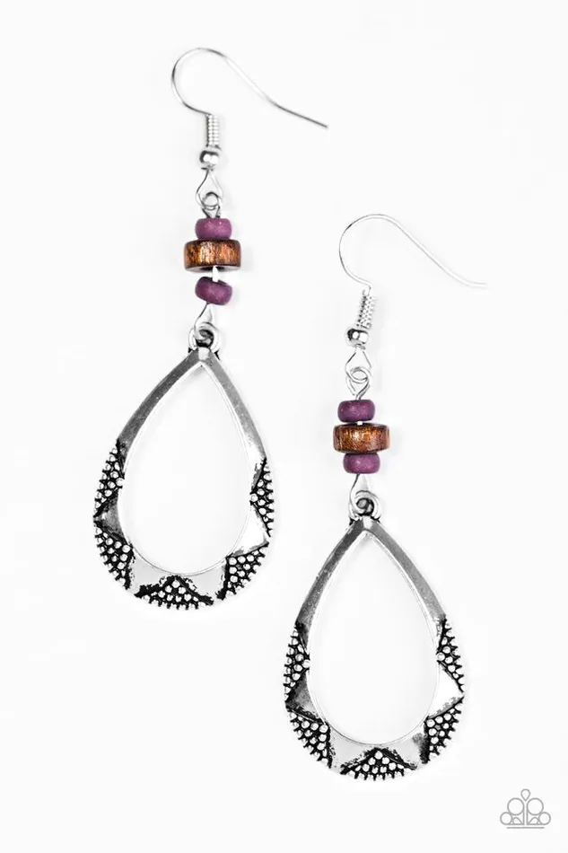 Earrings Paparazzi Jewelry Paparazzi Earring Full Of WILDLIFE Purple