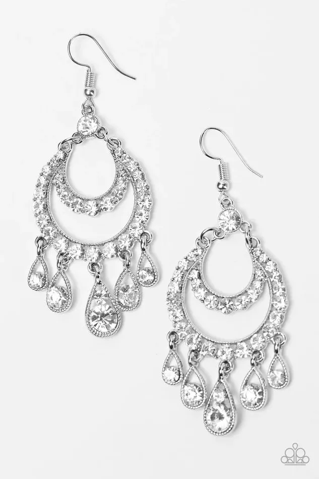 Earrings Paparazzi Jewelry Paparazzi Earring Hollywood Hottie White