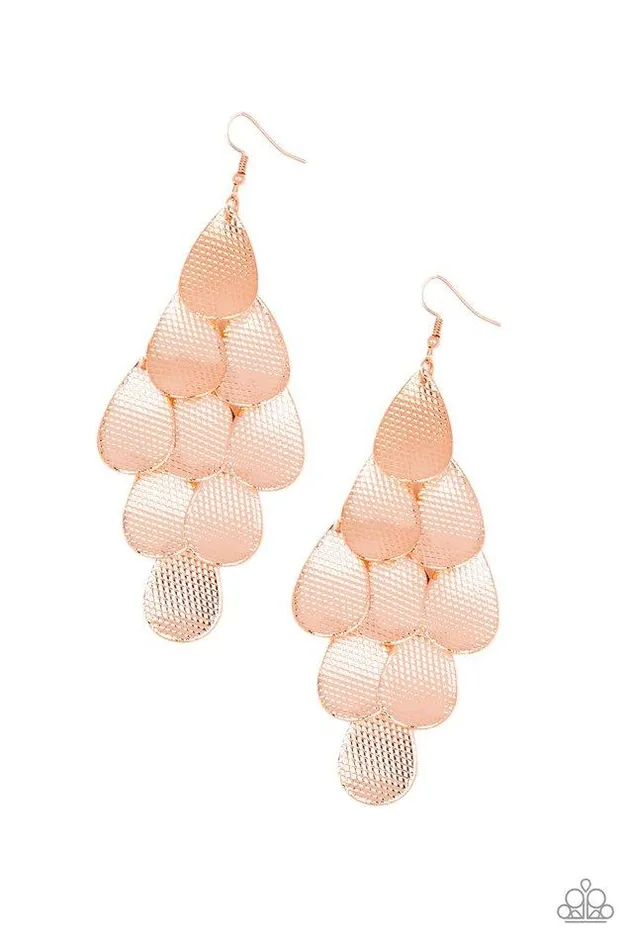Earrings Paparazzi Jewelry Paparazzi Earring Iconic Illumination Copper