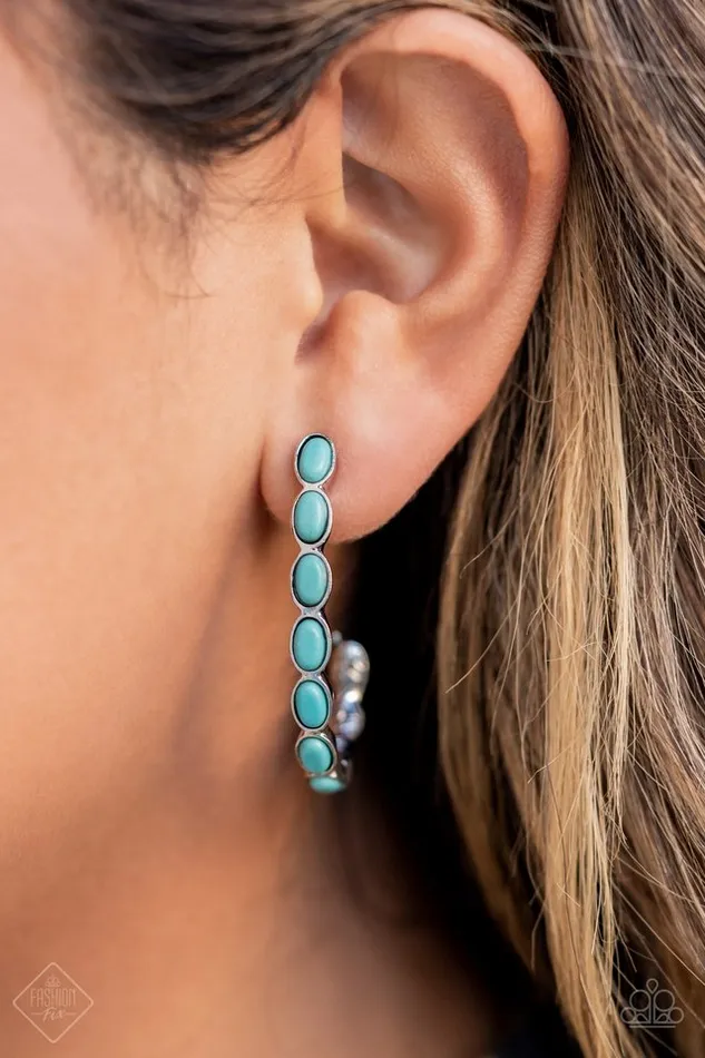 Earrings Paparazzi Jewelry Paparazzi Earring Kick Up a SANDSTORM Blue