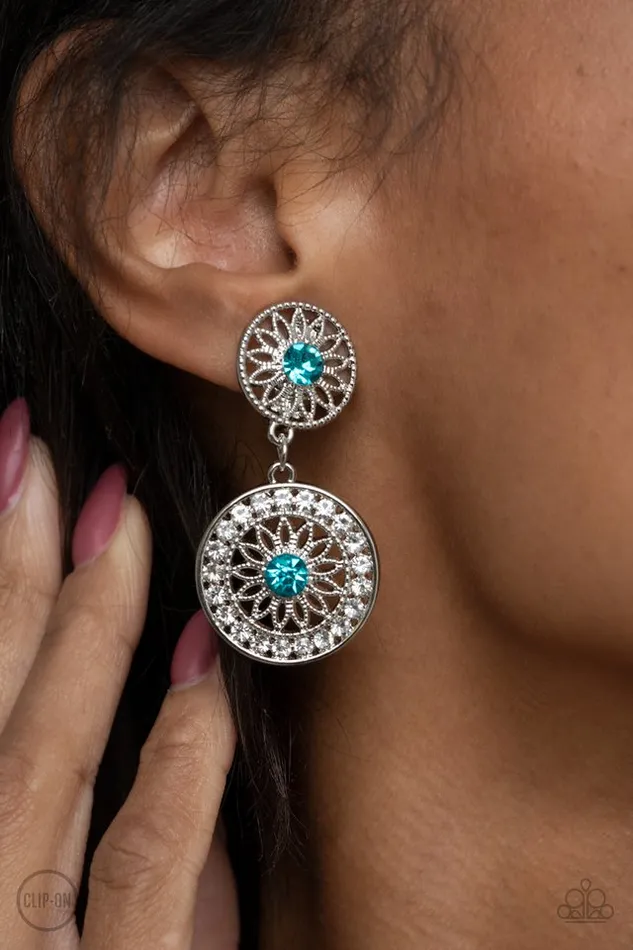 Earrings Paparazzi Jewelry Paparazzi Earring Life of The Garden Party Blue