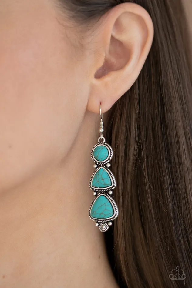 Earrings Paparazzi Jewelry Paparazzi Earring New Frontier Blue