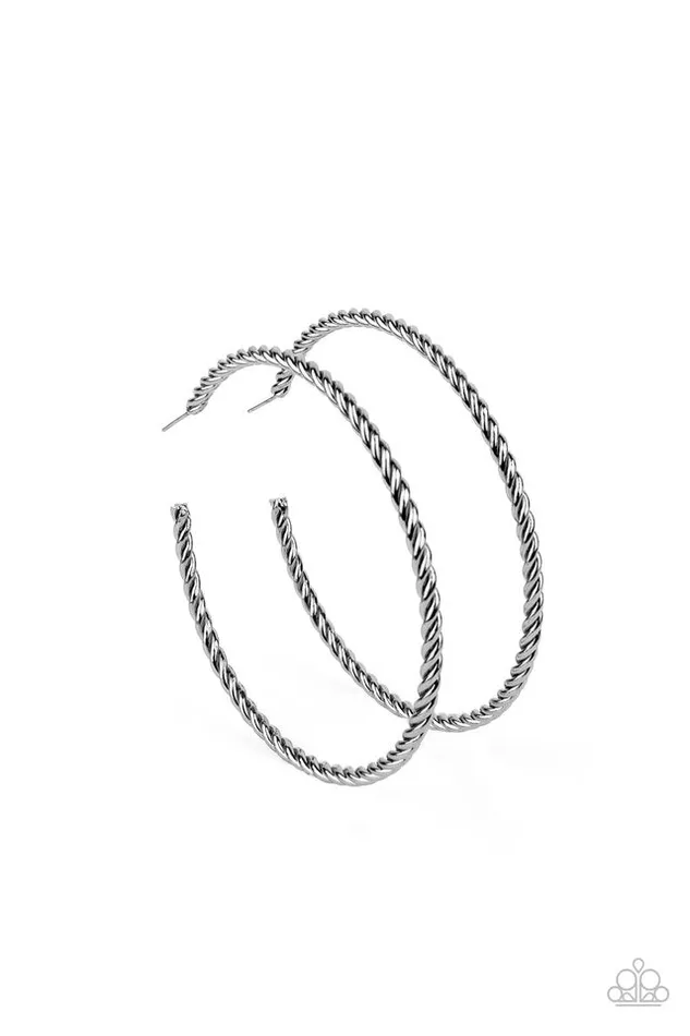 Earrings Paparazzi Jewelry Paparazzi Earring Resist The Twist Black Earrings Paparazzi Jewelry Paparazzi Earring Resist The Twist Black