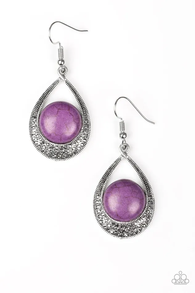 Earrings Paparazzi Jewelry Paparazzi Earring Richly Rio Rancho Purple