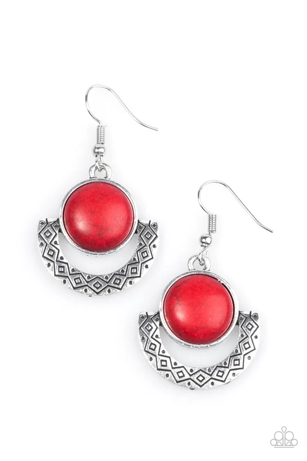Earrings Paparazzi Jewelry Paparazzi Earring Sunset Sailing Red
