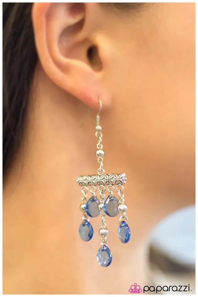 Earrings Paparazzi Jewelry Paparazzi Earring Take The Lead Blue