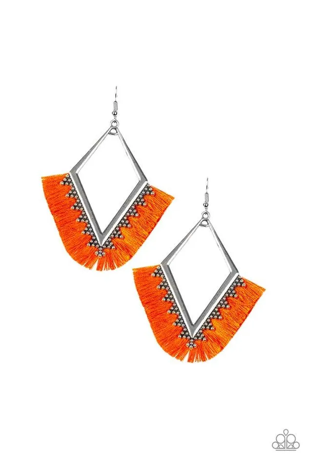 Earrings Paparazzi Jewelry Paparazzi Earring When In Peru Orange