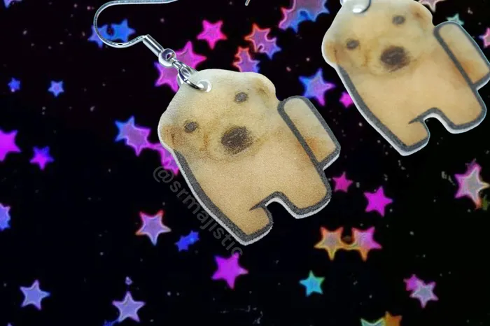 Earrings Sam Makes Things Among Us Jotchua Puppy Dog Meme Funny Handmade Earrings Earrings Sam Makes Things Among Us Jotchua Puppy Dog Meme Funny Handmade Earrings