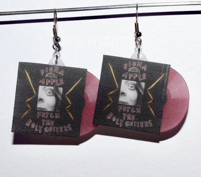 Earrings Sam Makes Things Fiona Apple Fetch the Bolt Cutters Vinyl Album Handmade Earrings