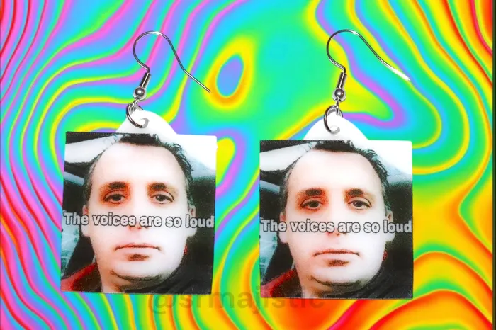 Earrings Sam Makes Things READY TO SHIP The Voices are So Loud Joe Gatto Impractical Jokers Meme Handmade Earrings Earrings Sam Makes Things READY TO SHIP The Voices are So Loud Joe Gatto Impractical Jokers Meme Handmade Earrings