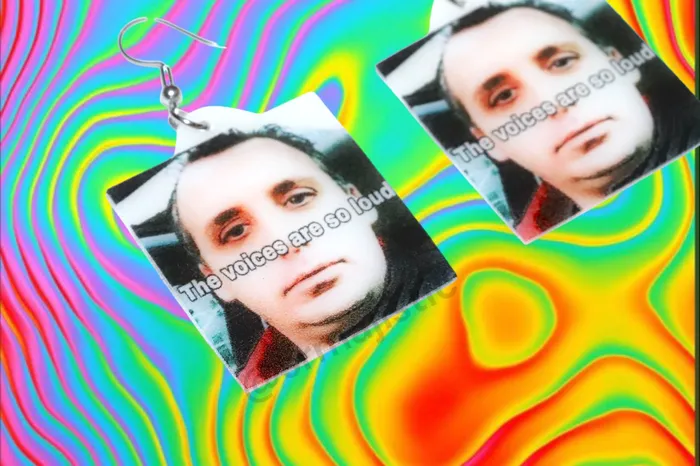 Earrings Sam Makes Things READY TO SHIP The Voices are So Loud Joe Gatto Impractical Jokers Meme Handmade Earrings