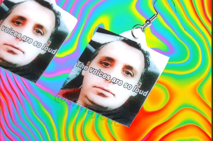 Earrings Sam Makes Things READY TO SHIP The Voices are So Loud Joe Gatto Impractical Jokers Meme Handmade Earrings