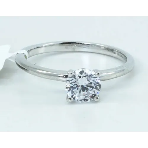 Engagement Collections Rings 14K White Gold Solitaire Ring for Round Cut Diamond Engagement Collections Rings 14K White Gold Solitaire Ring for Round Cut Diamond