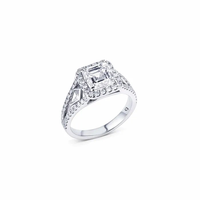 Estate 18kt White Gold 220ct Asscher Cut Diamond Ring GIA Certified CJ Charles Jewelers Rings Estate 18kt White Gold 220ct Asscher Cut Diamond Ring GIA Certified CJ Charles Jewelers Rings