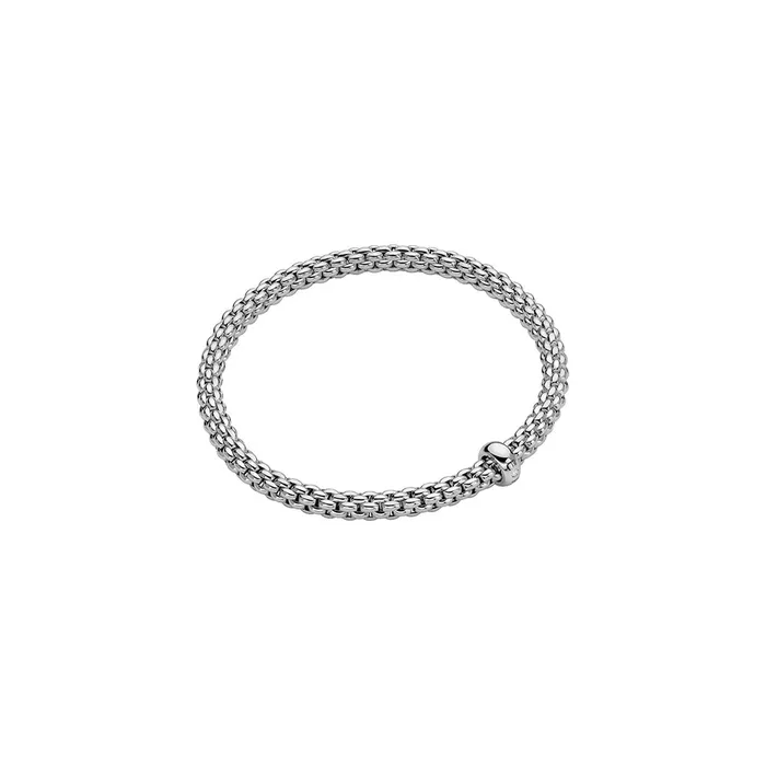 FOPE Fope 18K White Gold Solo Collection Diamond Bracelet Medium Size Bracelets
