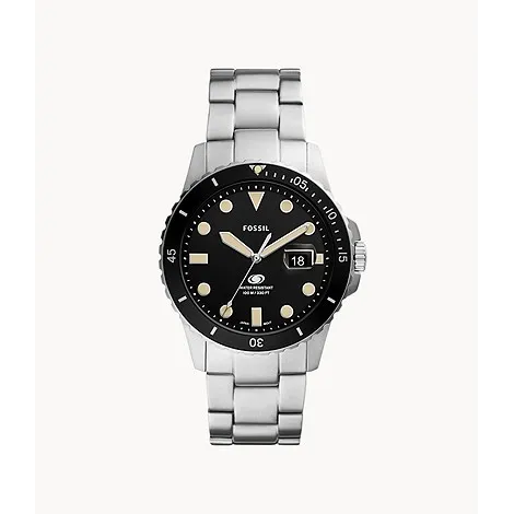 Fossil Blue Watch Steel Black Dial 42mm Quartz Fossil Watches