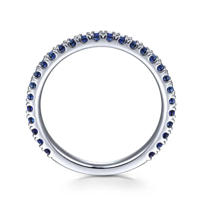 Gabriel Co 14K White Gold Sapphire Stackable Ring Gabriel Co Rings