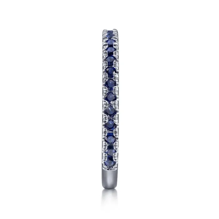 Gabriel Co 14K White Gold Sapphire Stackable Ring Gabriel Co Rings